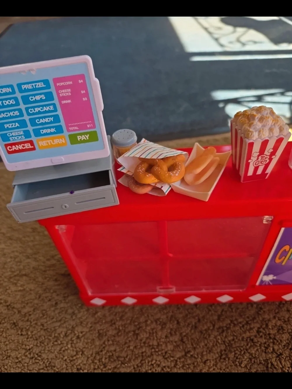 Red Cinema Snack Counter Playset - Kids Role Play